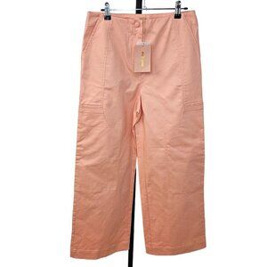 Cult Gaia Anezka Wide Leg High Rise Pant Azalea Cotton Twill Size 8